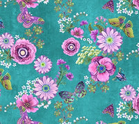 Nightshade : Pink Flowers On Teal DP27729-64