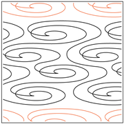 Quilting Service Pantograph : Lakeridges Puddles  (8.5" Vertical Repeat)