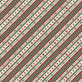 Woodland Snowmen : Diagonal Stripe Multi