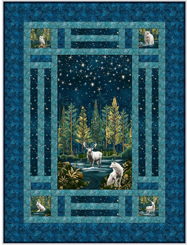Magical Winter : One Magical Night Quilt Kit 53.5" x 71.5"