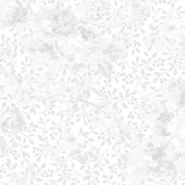 Rose Whispers 108" Wide Backing - Silver