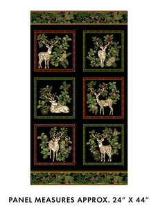 Winter In The Pines : Block Panel Black (Metallic)