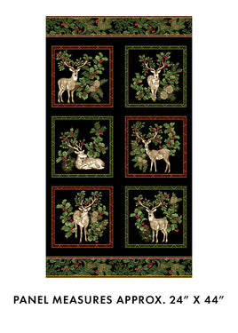 Winter In The Pines : Block Panel Black (Metallic)