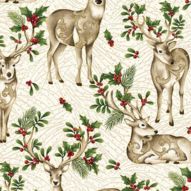 Winter In The Pines : Deer Cream (Metallic)