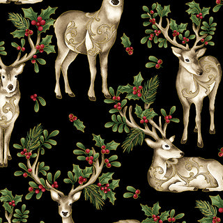 Winter In The Pines : Deer Black (Metallic)