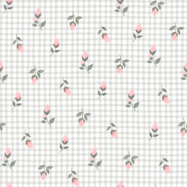 Sweet Woodland : White Rosey Gingham
