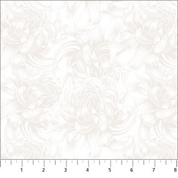 Morning Blossom : White Floral Tone on Tone 24925-10