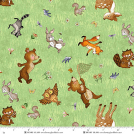 Happy Campers : 60" Minky Frolicking Friends
