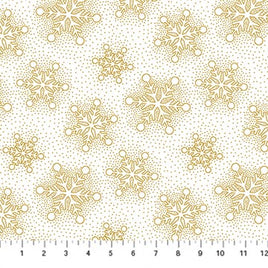 O Christmas Tree : Tossed Snowflakes White