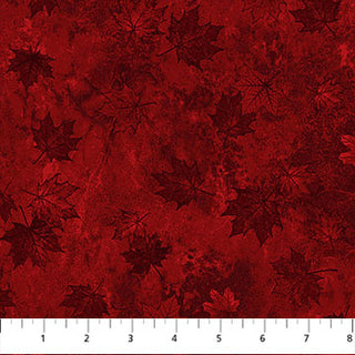 Oh Canada 14 : Small Tonal Leaves Dk Red