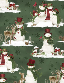 Woodland Snowmen : Scenic Snowmen Green
