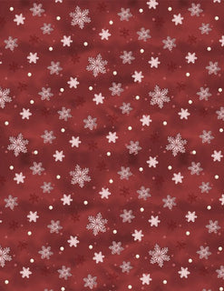 Woodland Snowmen : Snowflakes Red