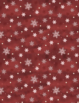 Woodland Snowmen : Snowflakes Red