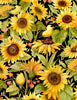 Sunflower Splendor : Sunflowers and Finch