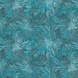 Magical Winter : Frosty Snowflakes Teal