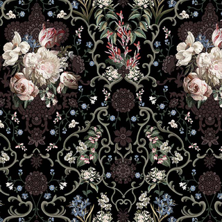 Art Of Midnight : Floral Medallion 8132-99