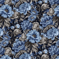 Dots and Holes : Indigo Floral 8149-77