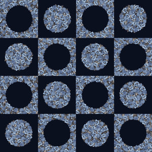 Dots and Holes : Indigo Panel 8150P-77