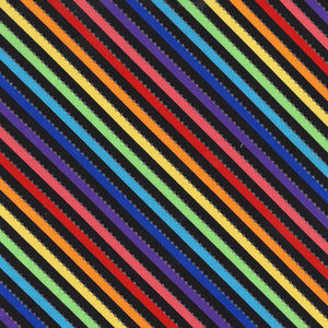 BeColorful : Black Rainbow Bias Stripe