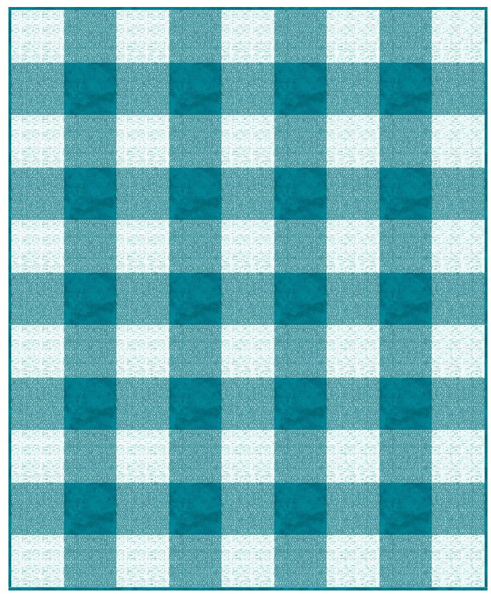 All Inclusive Quilt Kit : Baby Plaid Azure Seeds