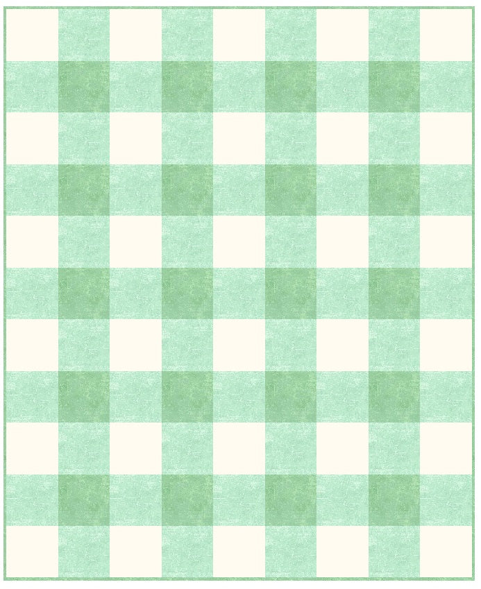 All Inclusive Quilt Kit : Baby Plaid Seafoam