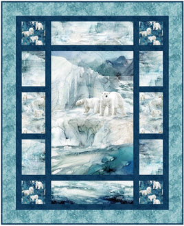 Tundra Crossing : Birds Eye View Quilt 61 x 75 Dark