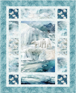 Tundra Crossing : Birds Eye View Quilt 61 x 75 Light