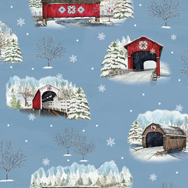 Covered Bridges In Winter : Main Blue