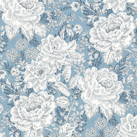 Charlotte 108" - Vintage Floral Blue