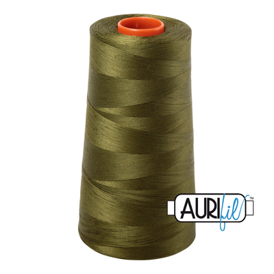 Aurifil 50wt Cotton Mako 2887 Very Dark Olive - 5900m Cone