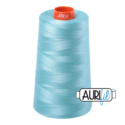Aurifil 50wt Cotton Mako 5006 Light Turquoise - 5900m Cone