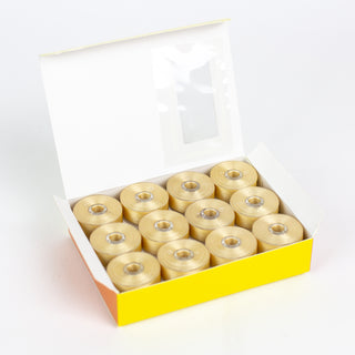 DecoBob PreWound M Bobbins : DBLM-138 Soft Gold