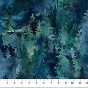 Northern Peaks Packed Trees Blue DP25169-44