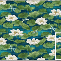 Tranquil Waters : Water Lillies Blue DP27208-48