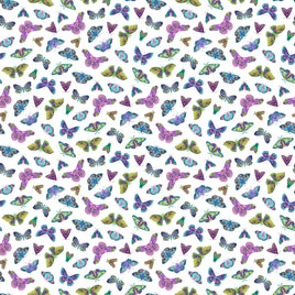 Nightshade : Tossed Moths On White DP27731-10