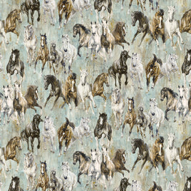 Pedigree : Horses On Turquoise DP28025-62