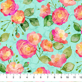 Veranda : Large Floral Turquoise