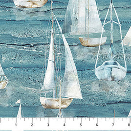 Smooth Sailing : Lg Sail Boats Blue