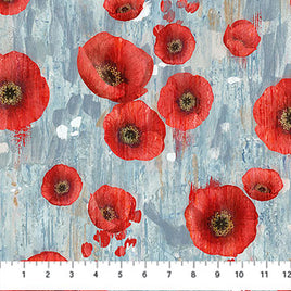 Poppy Meadow : Poppy Blue Multi