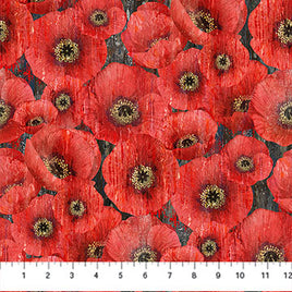 Poppy Meadow : Packed Poppy Charcoal Multi