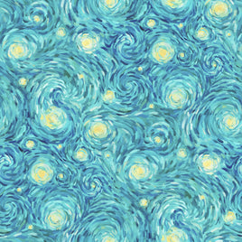 Starry Night : Night Sky Teal