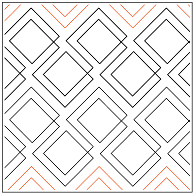 Quilting Service Pantograph : Diagonal Plaid (7.25" Vertical Repeat)