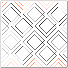 Quilting Service Pantograph : Diagonal Plaid (7.25" Vertical Repeat)