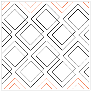 Quilting Service Pantograph : Diagonal Plaid (7.25" Vertical Repeat)