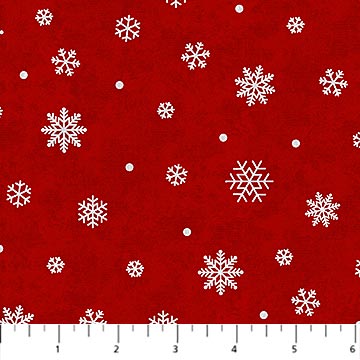 Cozy Up Flannel  : Let It Snow Red F25277-24