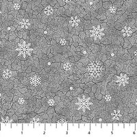 Cozy Up Flannel  : Let It Snow Charcoal F25277-96