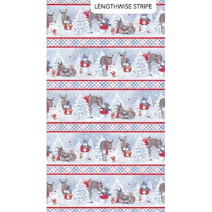 Donkeys Christmas Flannel  : Stripe F25325-42
