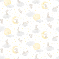 Snuggle Bunny Flannel  : Animal Toss White F26661-10