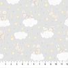 Snuggle Bunny Flannel  : Bunny Clouds GrayF26662-91