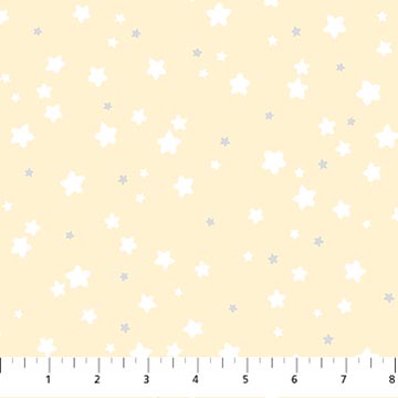 Snuggle Bunny Flannel  : Stars on Yellow F26664-50